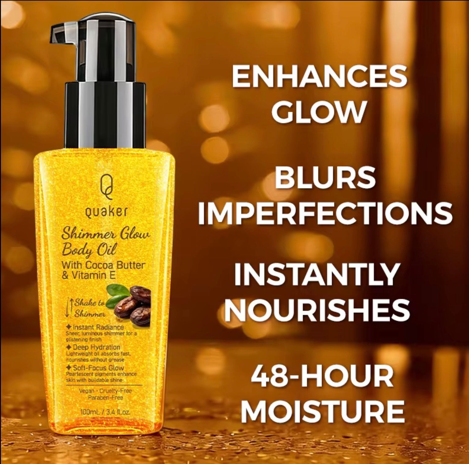Shimmer glow oil
